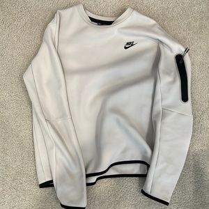 Nike Tech Fleece Crewneck Sweater Cream White Small